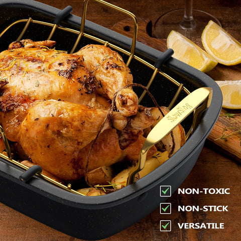 Slow Slog pan accommodates vegetables and meats for family dinners.