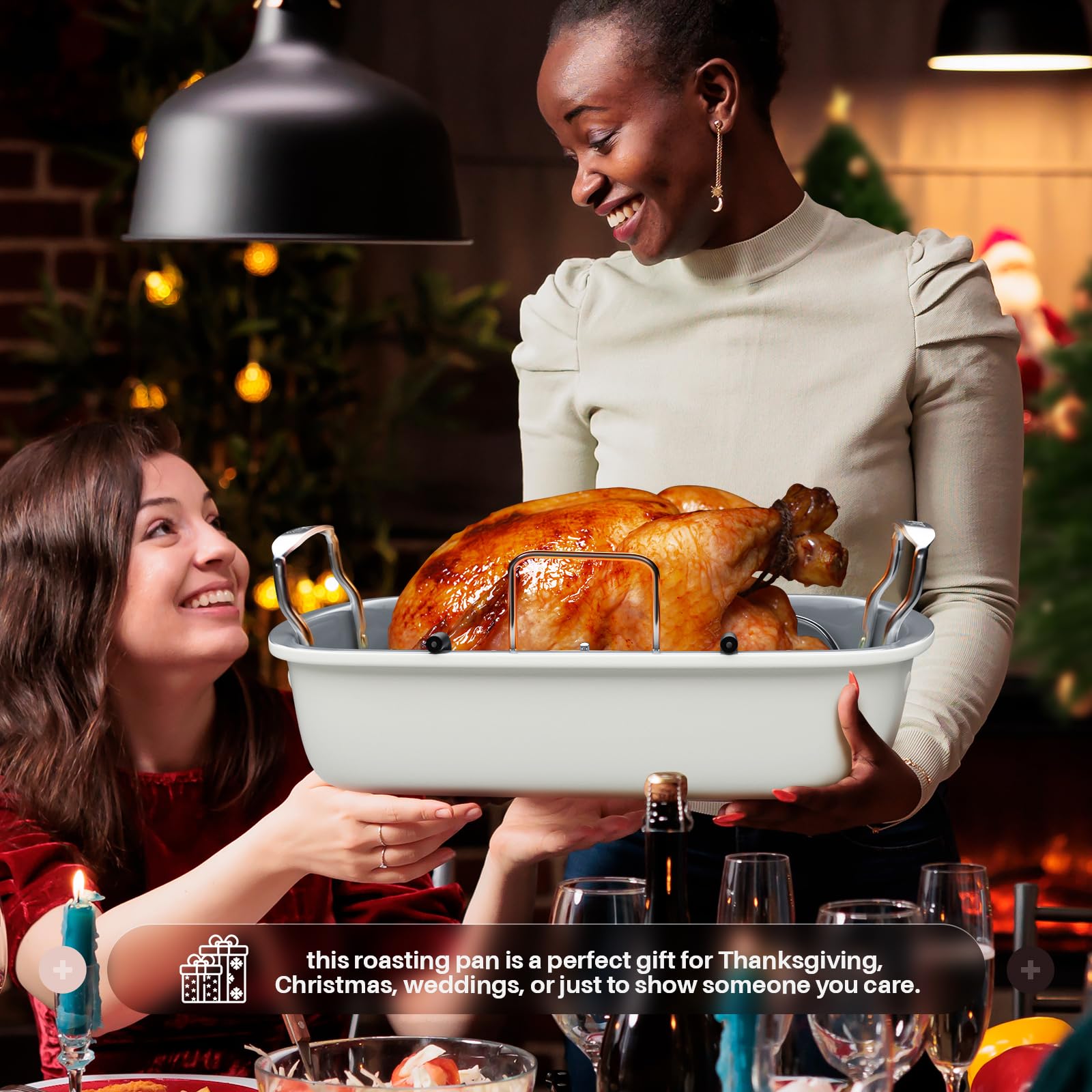 Slow Slog versatile roasting pan suitable for turkey and sides.