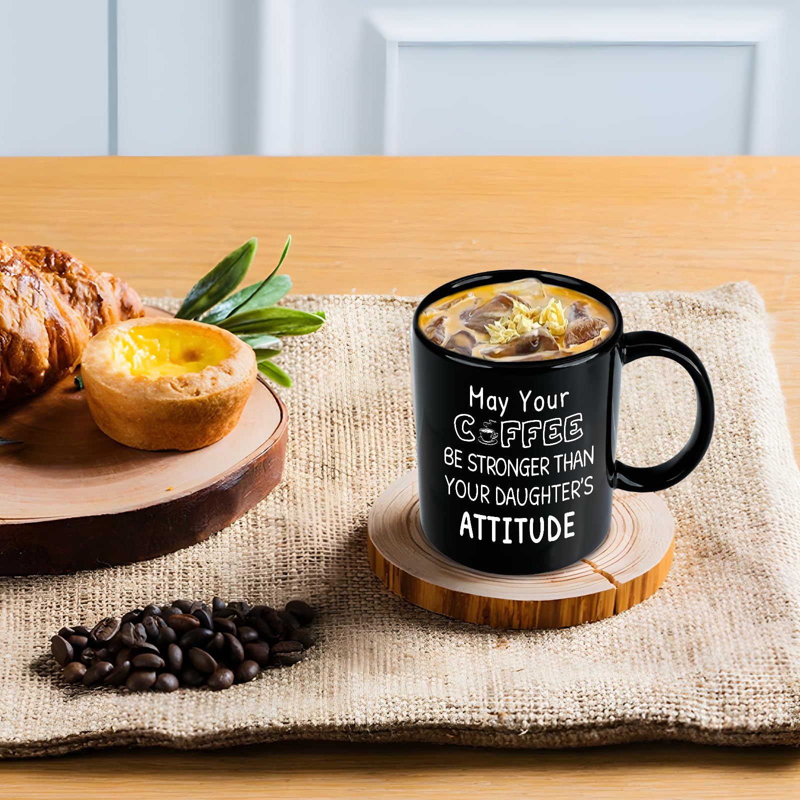 Slugeren coffee mug attitude quote for Dad, durable 11oz for everyday use.