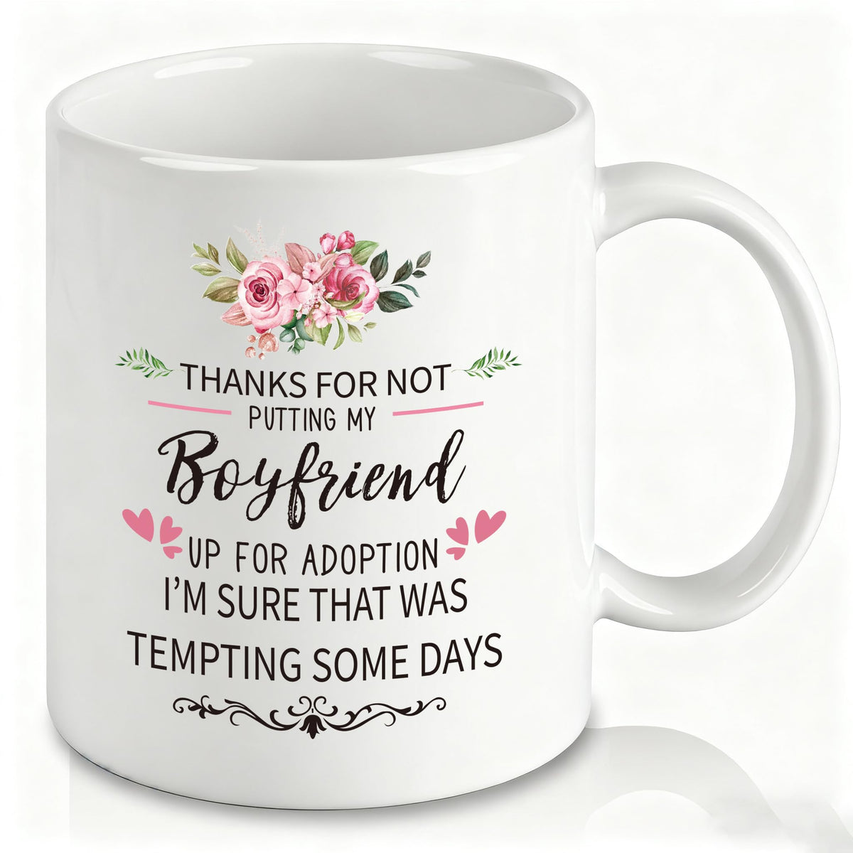 Slugeren mug front view with bold quote, ideal gift for mom.