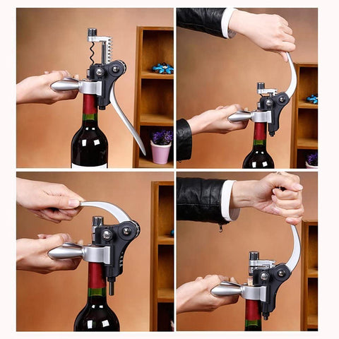 Smaier ergonomic handle provides comfortable cork removal.