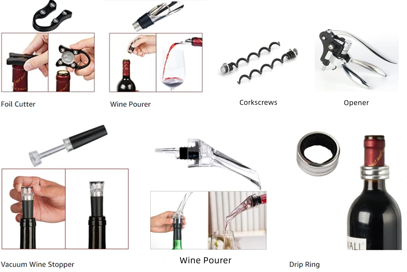 Smaier wine aerator pour enhances aroma during serving.