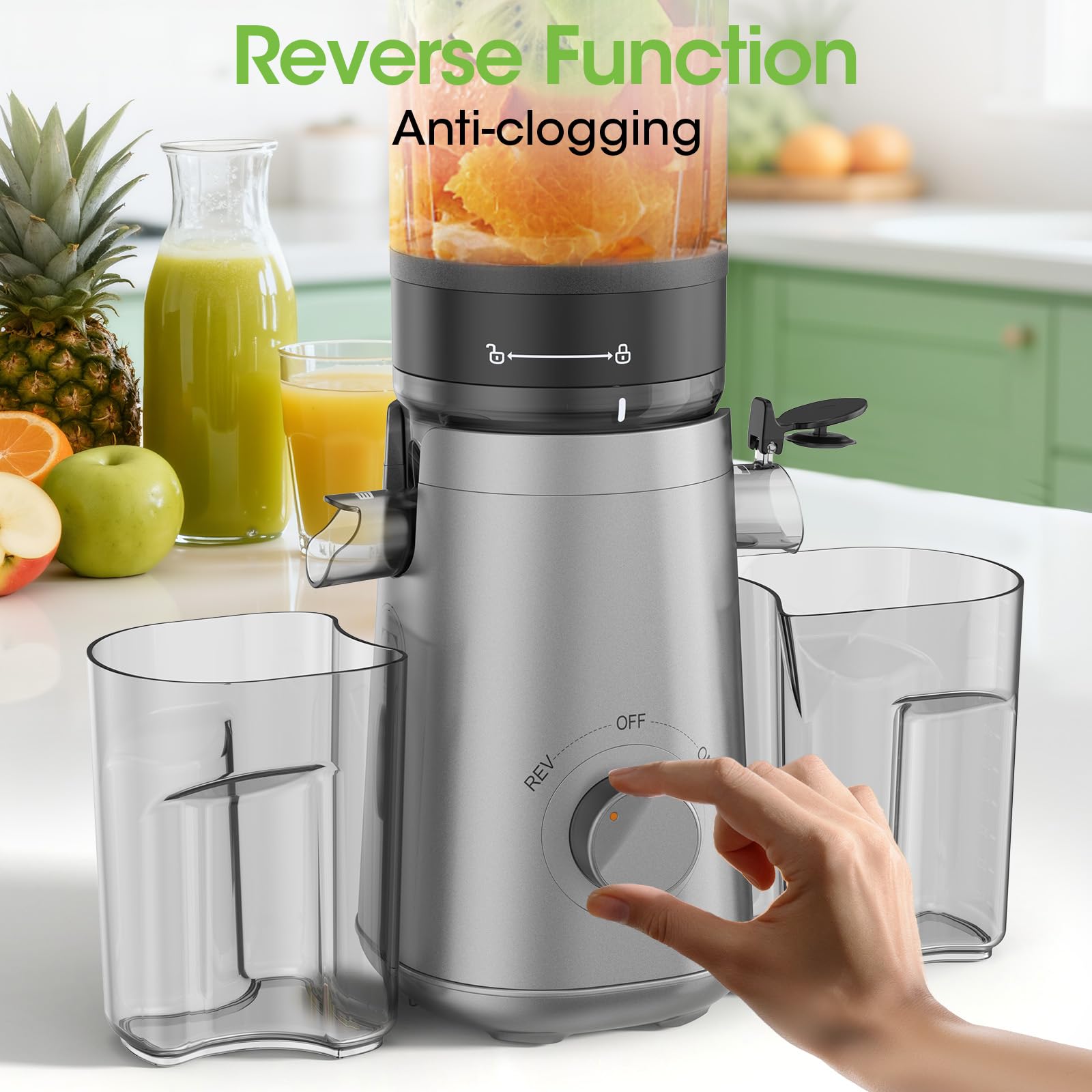 Smallhoo juicer in quick-assembly setup for fast use