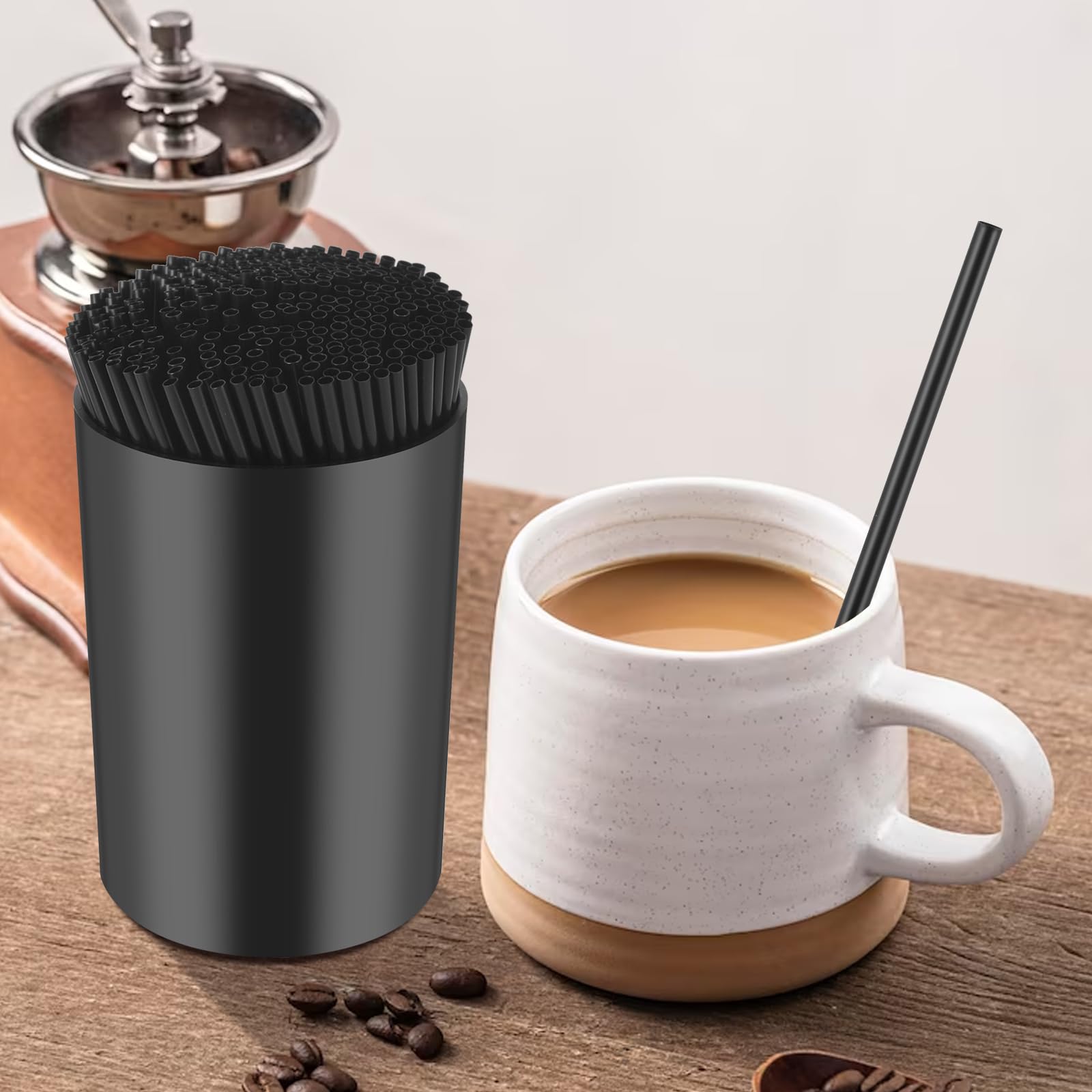 Stir sticks measure 5.1 inches for standard coffee cup containers.