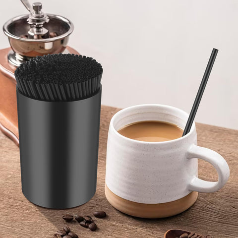 Stir sticks measure 5.1 inches for standard coffee cup containers.