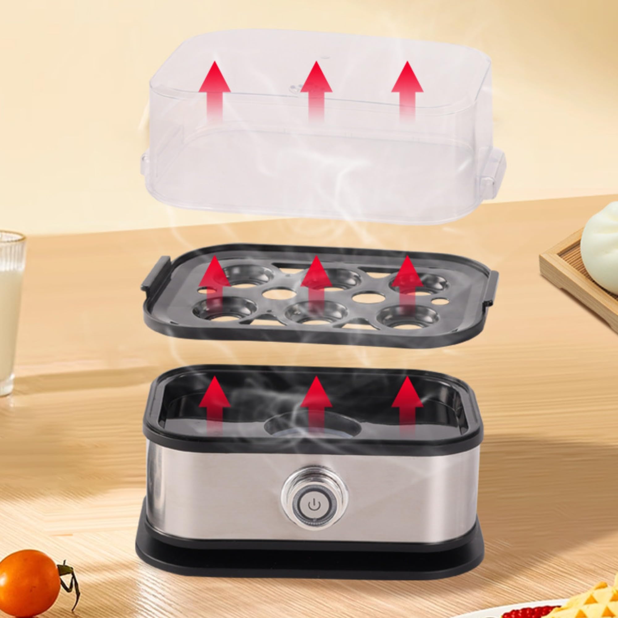 Smart Egg Cooker compact, easy-clean design saves space