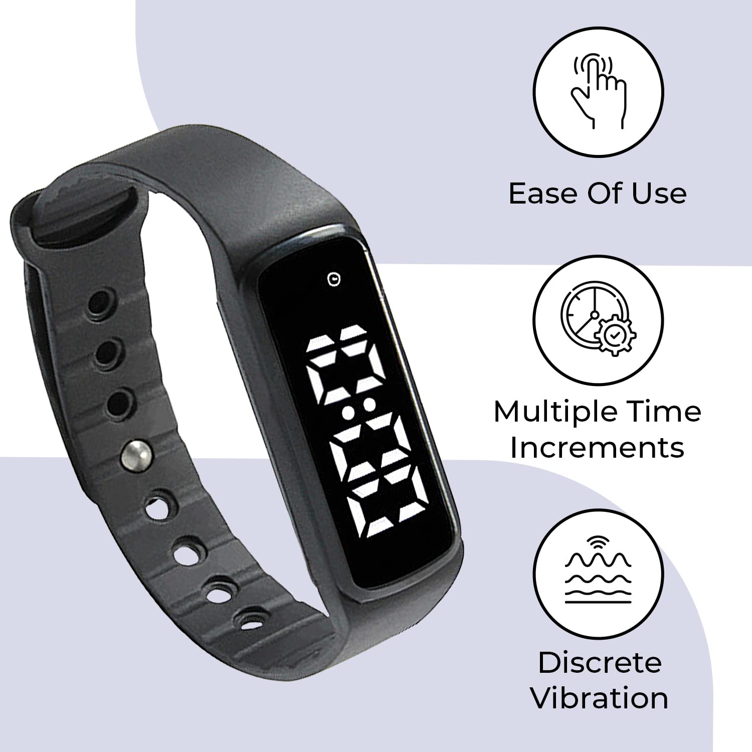 Smart School Sensory Wrist Timer on wrist with silent vibration