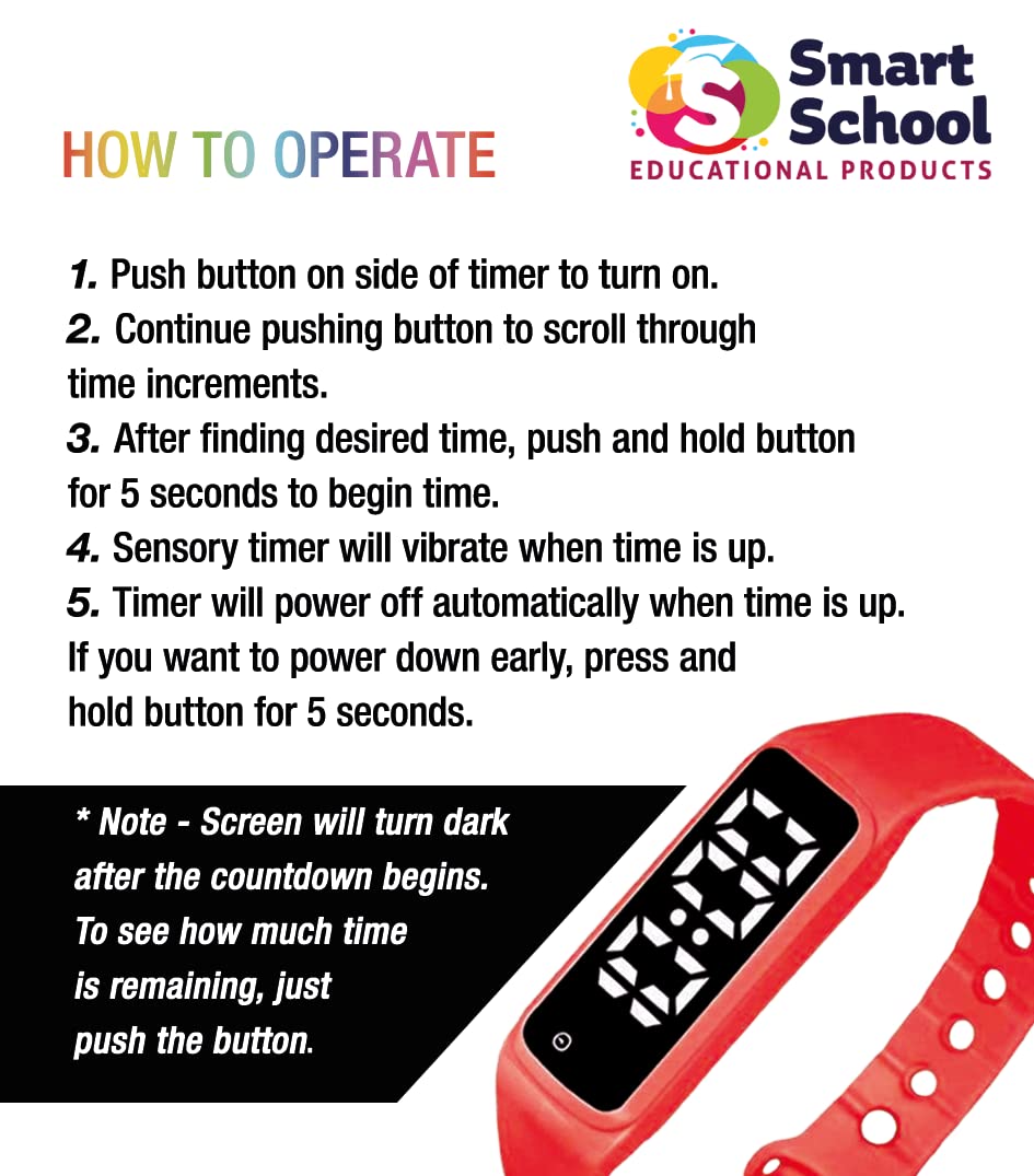 Smart School Sensory Wrist Timer students using for countdowns