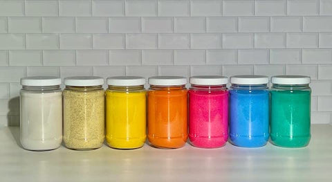 SMART SOLUTIONS 18oz mason jar stacked for space saving and reuse
