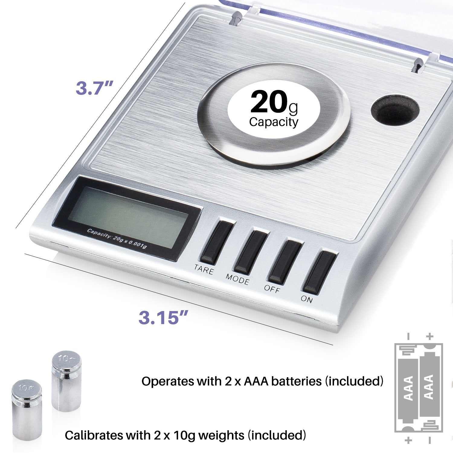 Smart Weigh GEM20 digital display for quick, precise reads.