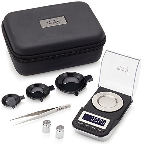 Powder weighing setup with the Smart Weigh scale for precise mg measurements