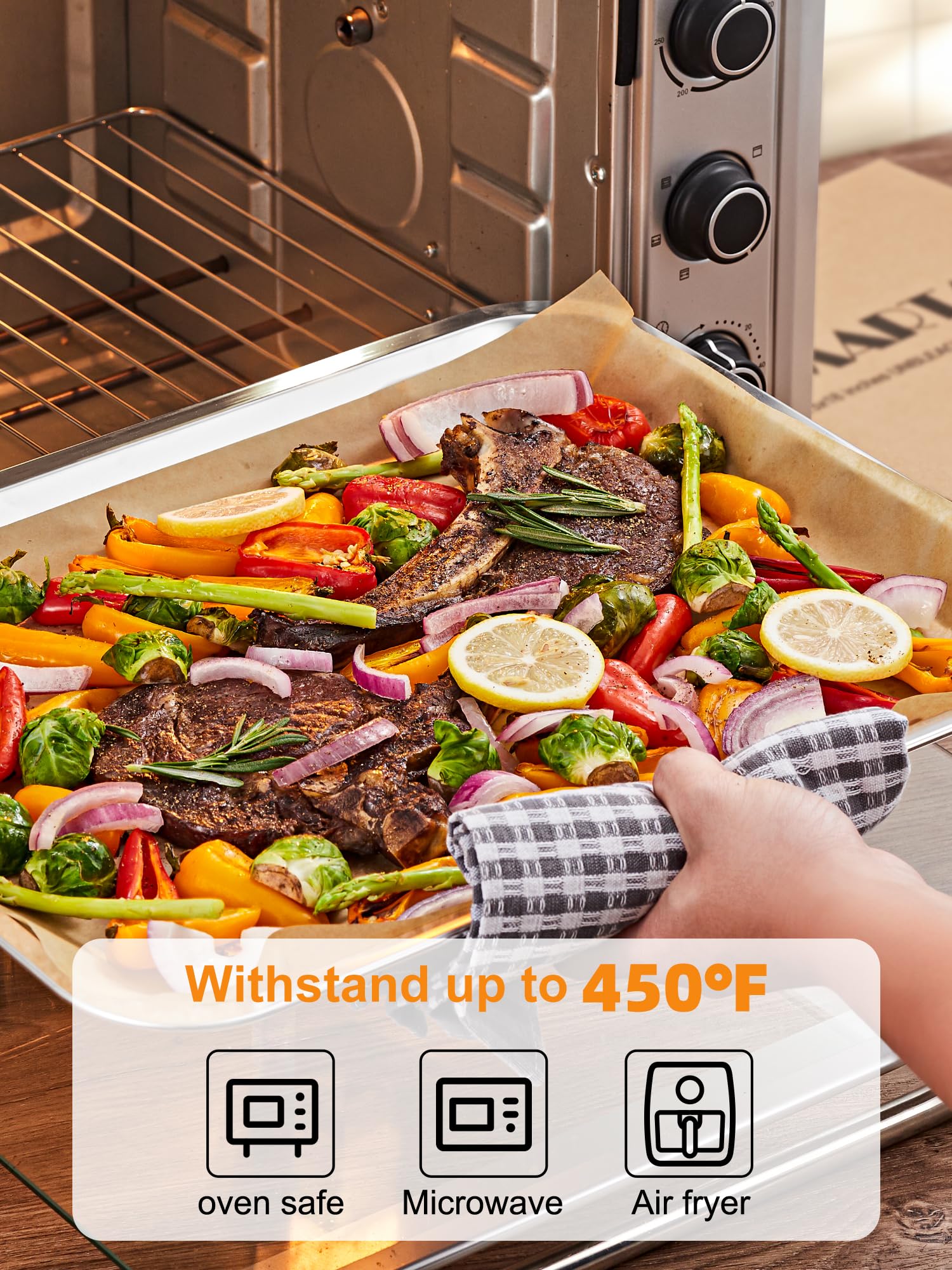 SMARTAKE non-stick parchment sheets let cookies release smoothly and bread lift cleanly.