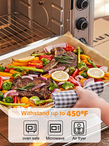 SMARTAKE non-stick sheets let cookies slide off easily