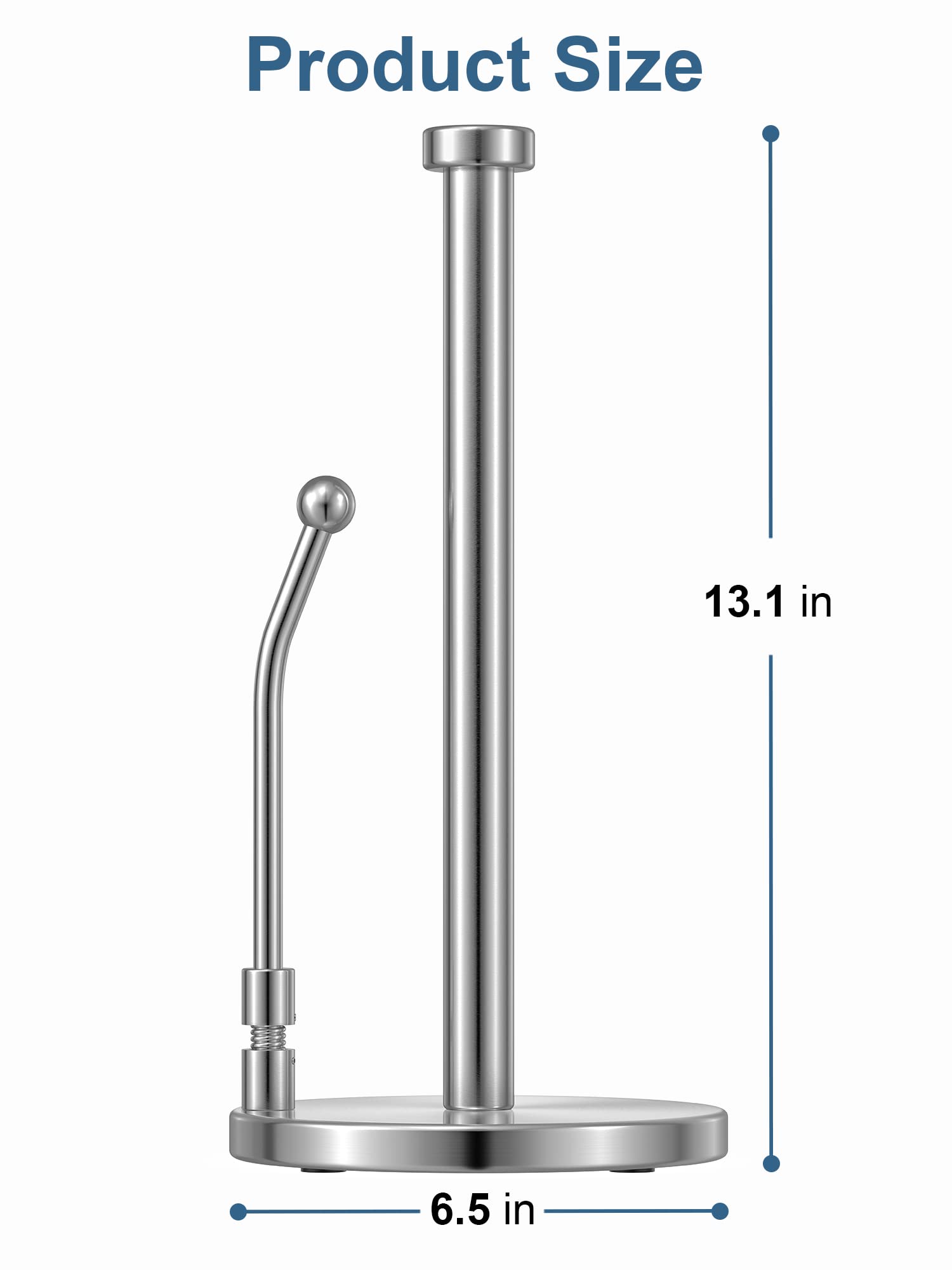 SMARTAKE weighted-base keeps the holder steady during towel tearing.