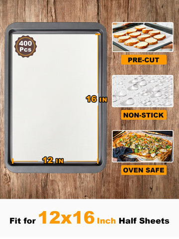 SMARTAKE 12x16 precut sheets laid flat on a baking tray