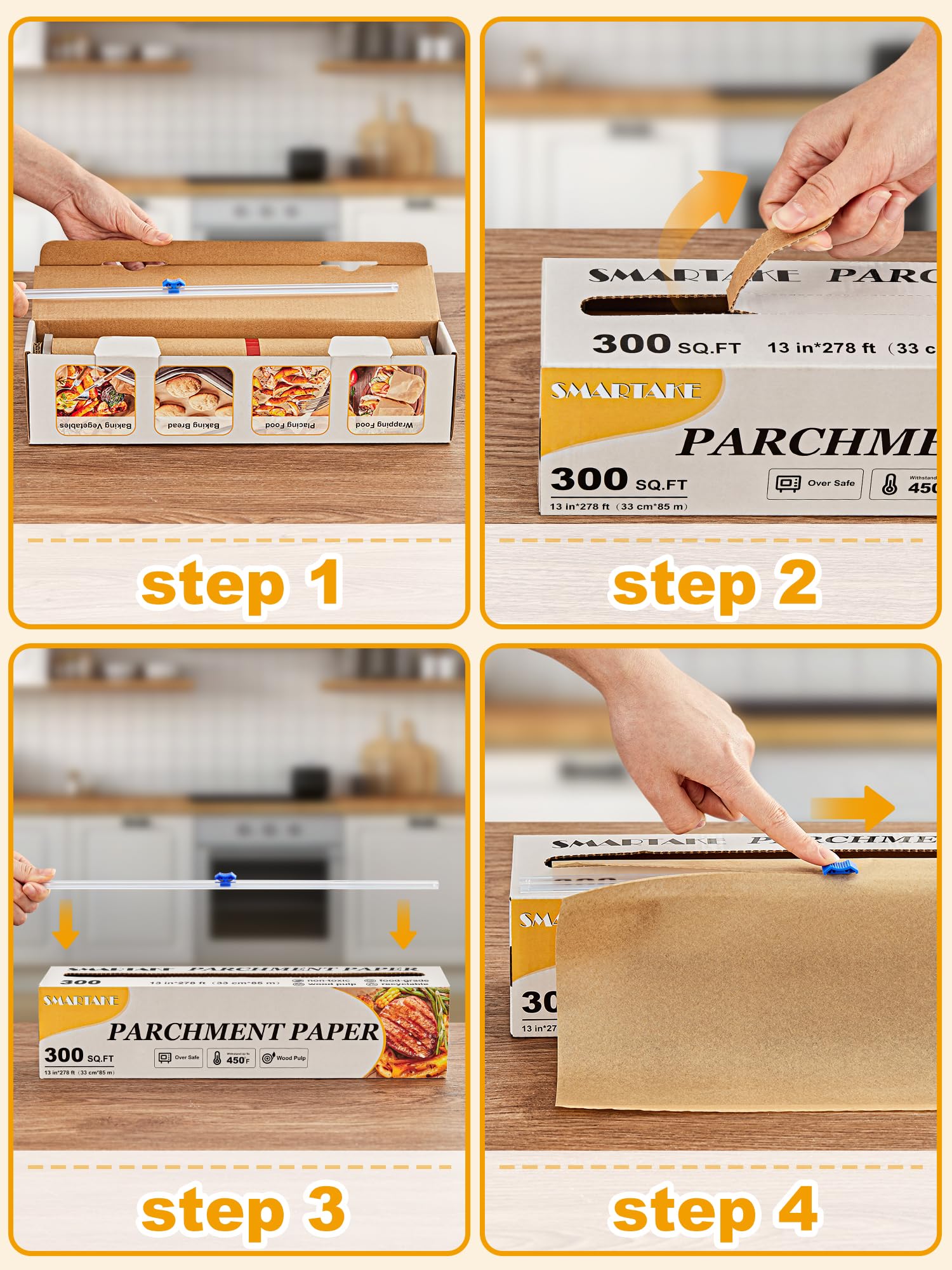 SMARTAKE greaseproof and leakproof liner keeps baking trays clean.