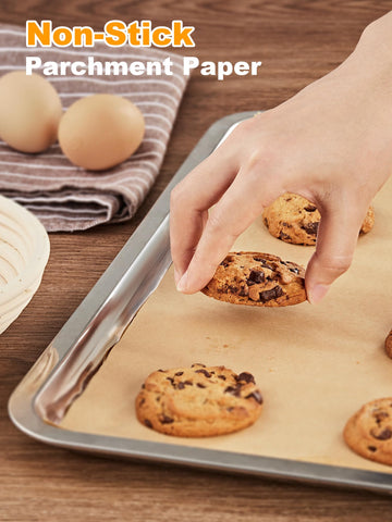 SMARTAKE precut parchment paper 12x16 supports quick, tidy prep for half-sheet pans.