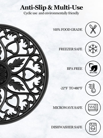 SMARTAKE trivet mats pattern 2 adds texture and heat protection to any tabletop setting