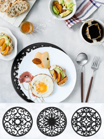 SMARTAKE trivet mats pattern 3 offers durable, flexible protection for hot pots and pans