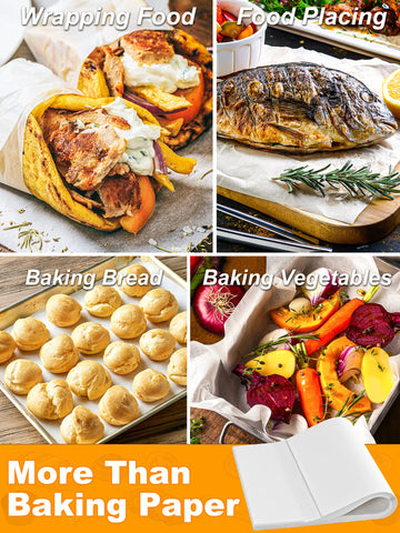 Smartake waterproof parchment surface keeps trays clean during cooking
