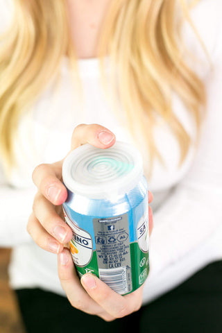 Smarter-Seal fits standard cans for 11.3 to 19.2 oz containers.