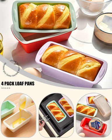 SmartKitch mini silicone bread pan in purple for compact, colorful baking options.