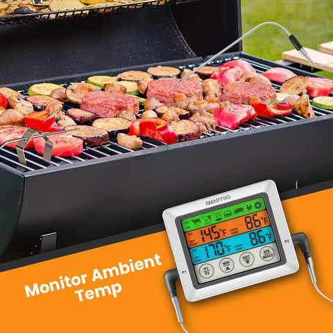 SMARTRO ST54 backlit LCD makes reading temps from any angle easy.