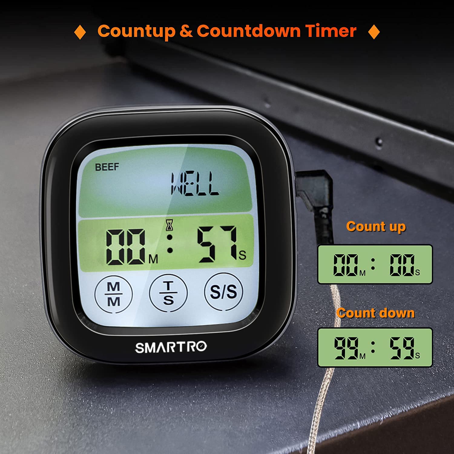SMARTRO ST59 6.7-inch probe keeps hands safe during measurement.