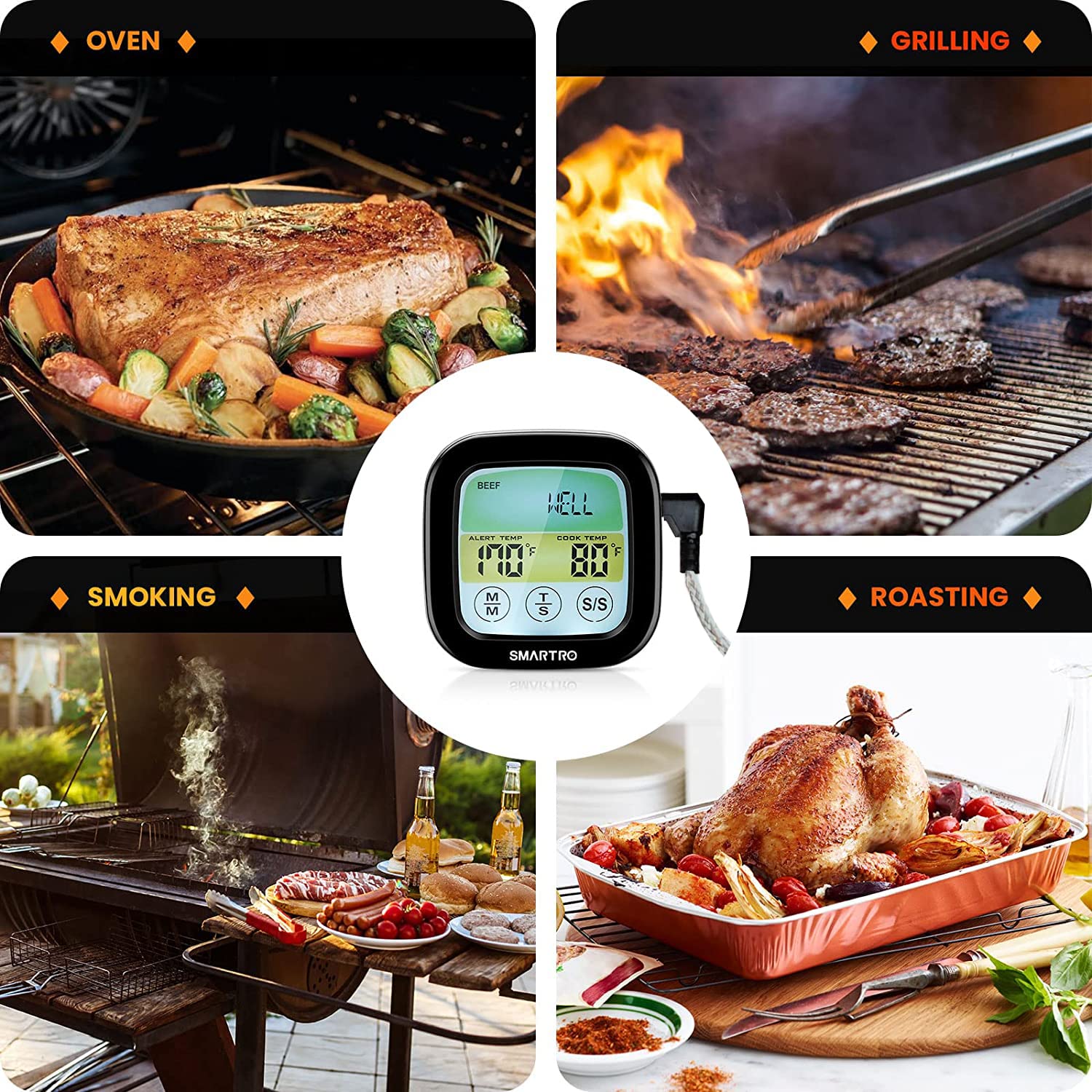 SMARTRO ST59 durable digital thermometer for daily use.
