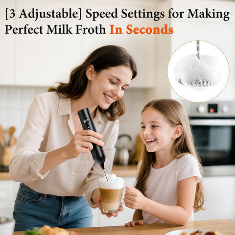 SmartTrends Milk Frother with 3-speed settings to tailor foam texture.