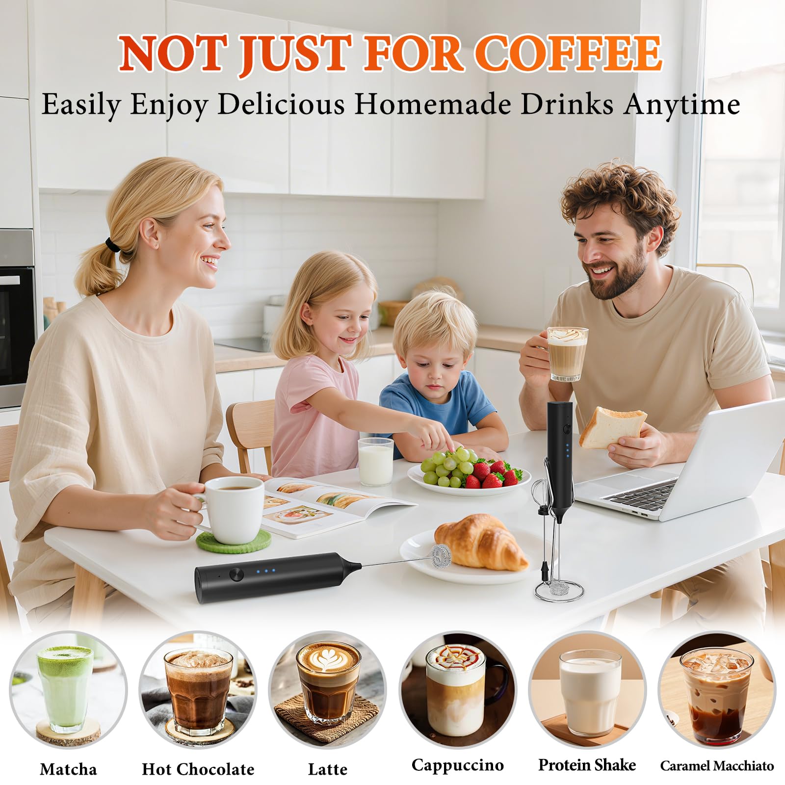 SmartTrends Milk Frother matcha mixer for smooth, lump-free matcha.