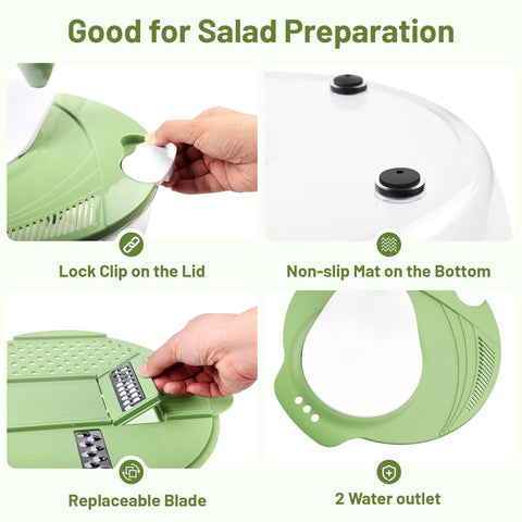 Secure lock clip on SmartTrends keeps lid and bowl together during spin.