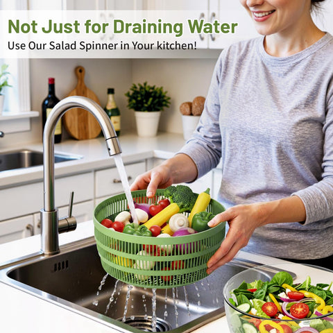 Stackable SmartTrends design saves cabinet space when storing the spinner.