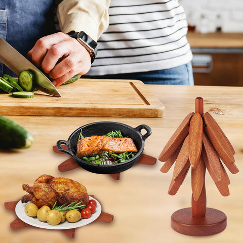 Festive Smartwikiit kitchen decor with tree-shaped trivets for holidays