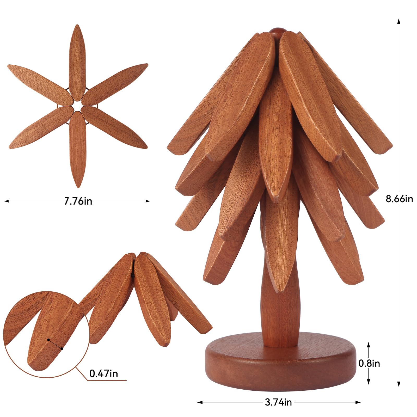 Smartwikiit tree stand storage showing tidy trivets after cooking