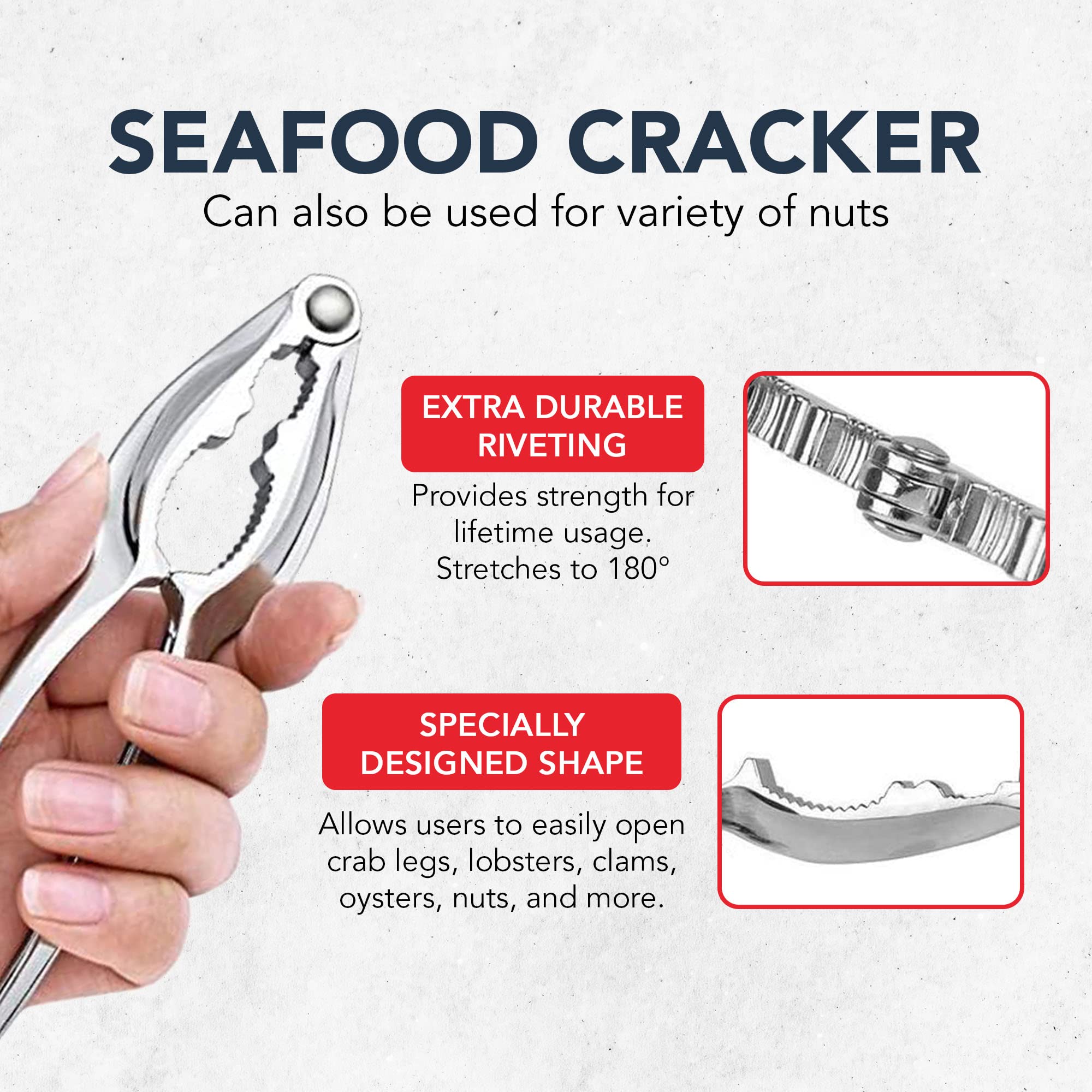 Smedley York crab leg cracker die cast tool for tough shells.