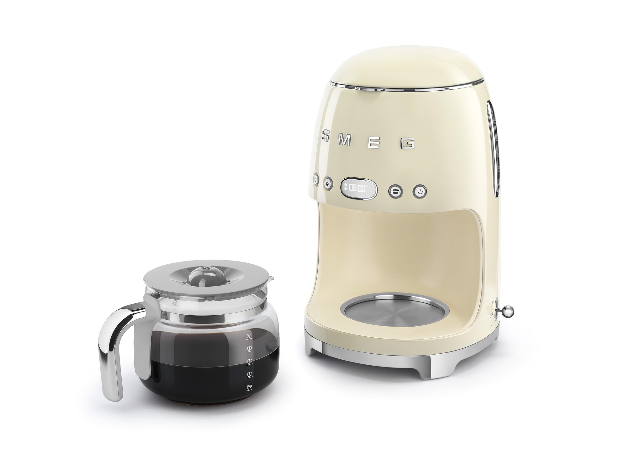 Smeg 50's retro coffee machine aroma control setting in cream