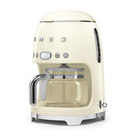 Smeg 50's retro coffee machine control panel in cream with push buttons