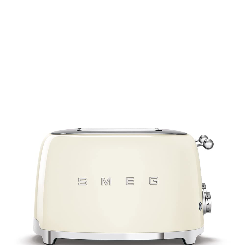 Smeg 50s Style toaster auto pop-up for easy browning.
