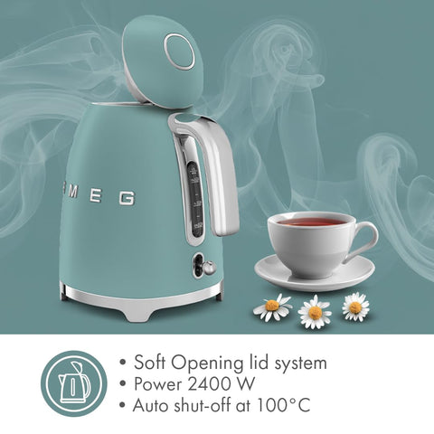 Smeg KLF03 removable limescale filter keeps pours clean and simple maintenance.