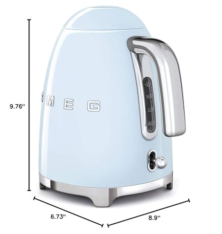 Smeg KLF03PBUS pastel blue 360 swivel base enables smooth pouring