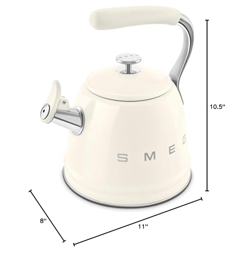 Smeg kettle cream on display, timeless style for your kitchen.