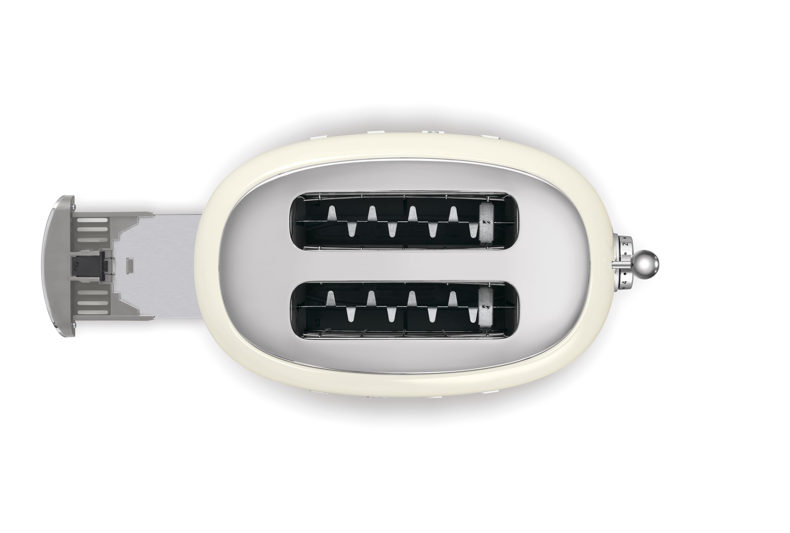 Smeg TSF01 non-slip feet stabilizing the toaster on the counter