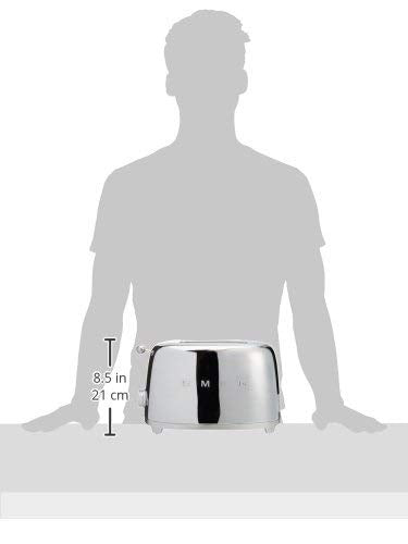 Smeg TSF01SSUS removable crumb tray simplifies cleanup after breakfasts
