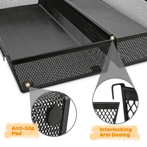 Smgmg premium steel tray offers durable, easy-to-clean storage area.