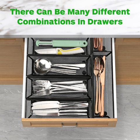 Smgmg non-slip feet stabilize the organizer on any drawer surface