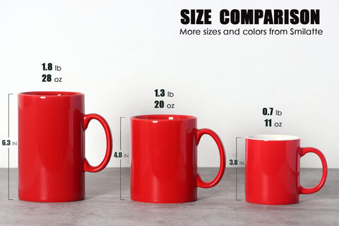 Smilatte 28oz mug interior closeup showing dishwasher-safe feature