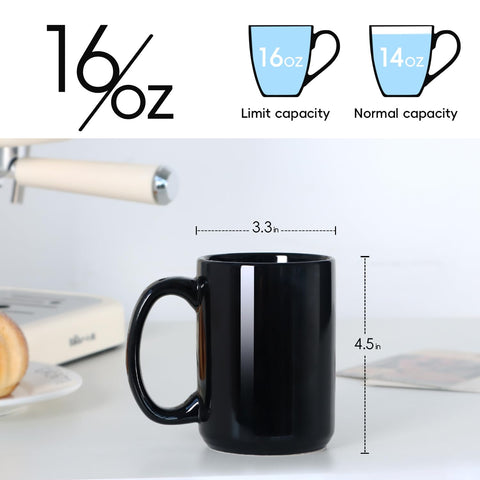 Smilatte porcelain set of four mugs in black for coordinated entertaining