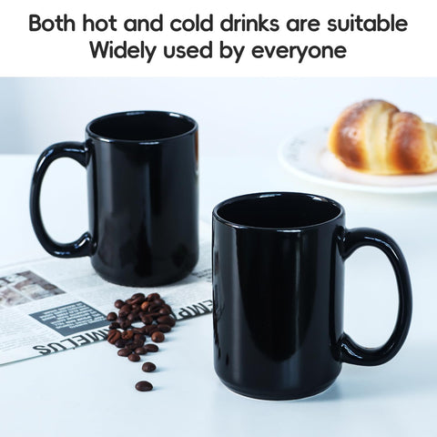 Smilatte mug suitable for tea, latte, or cappuccino in a black ceramic design