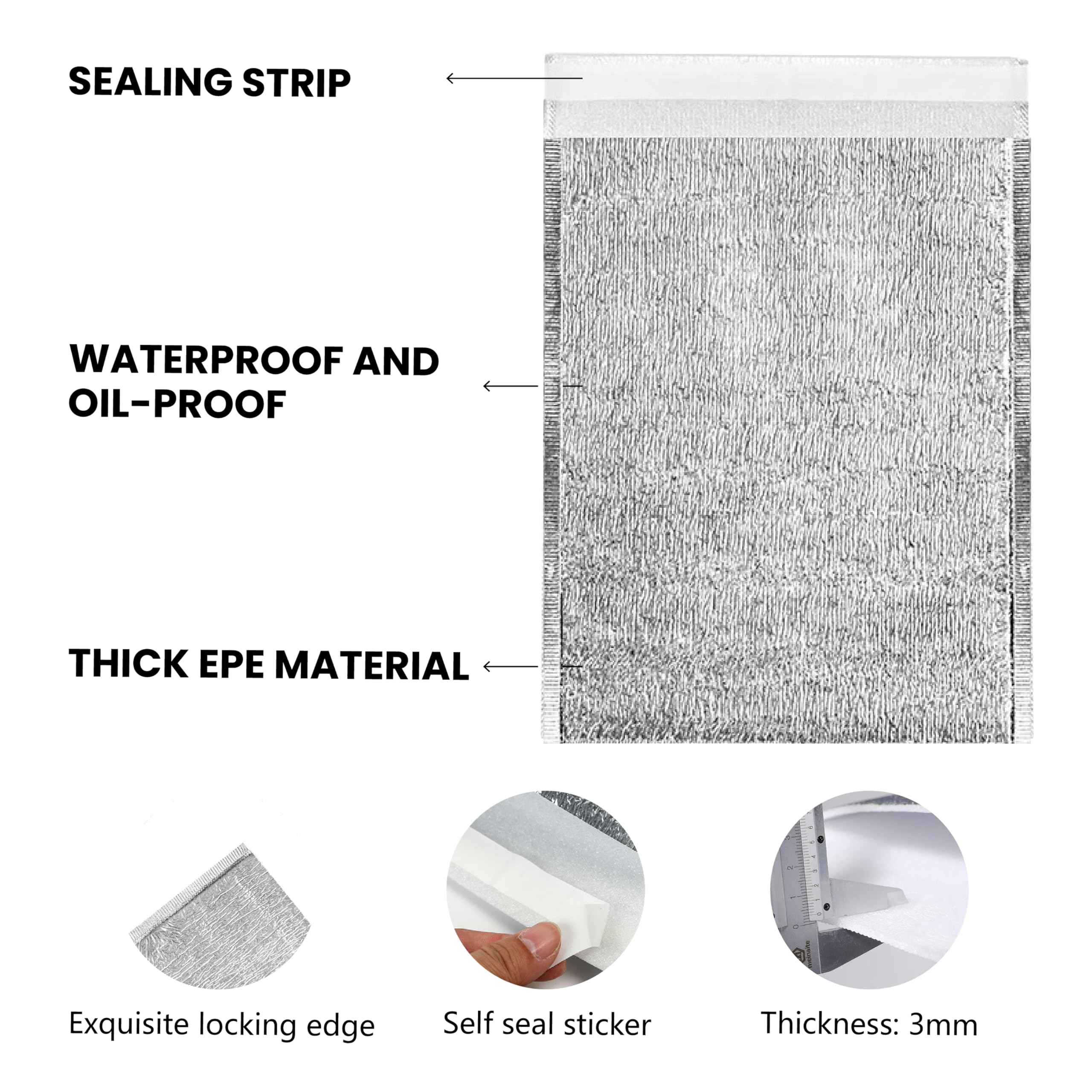 Smilco aluminum film insulation layer shows heat reflection